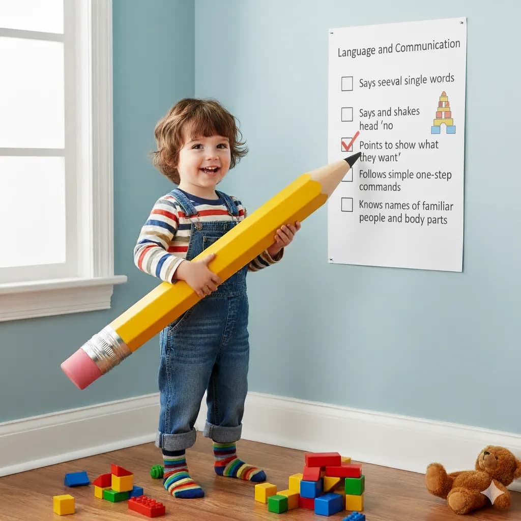 Therapist assessing a child in a playful environment
