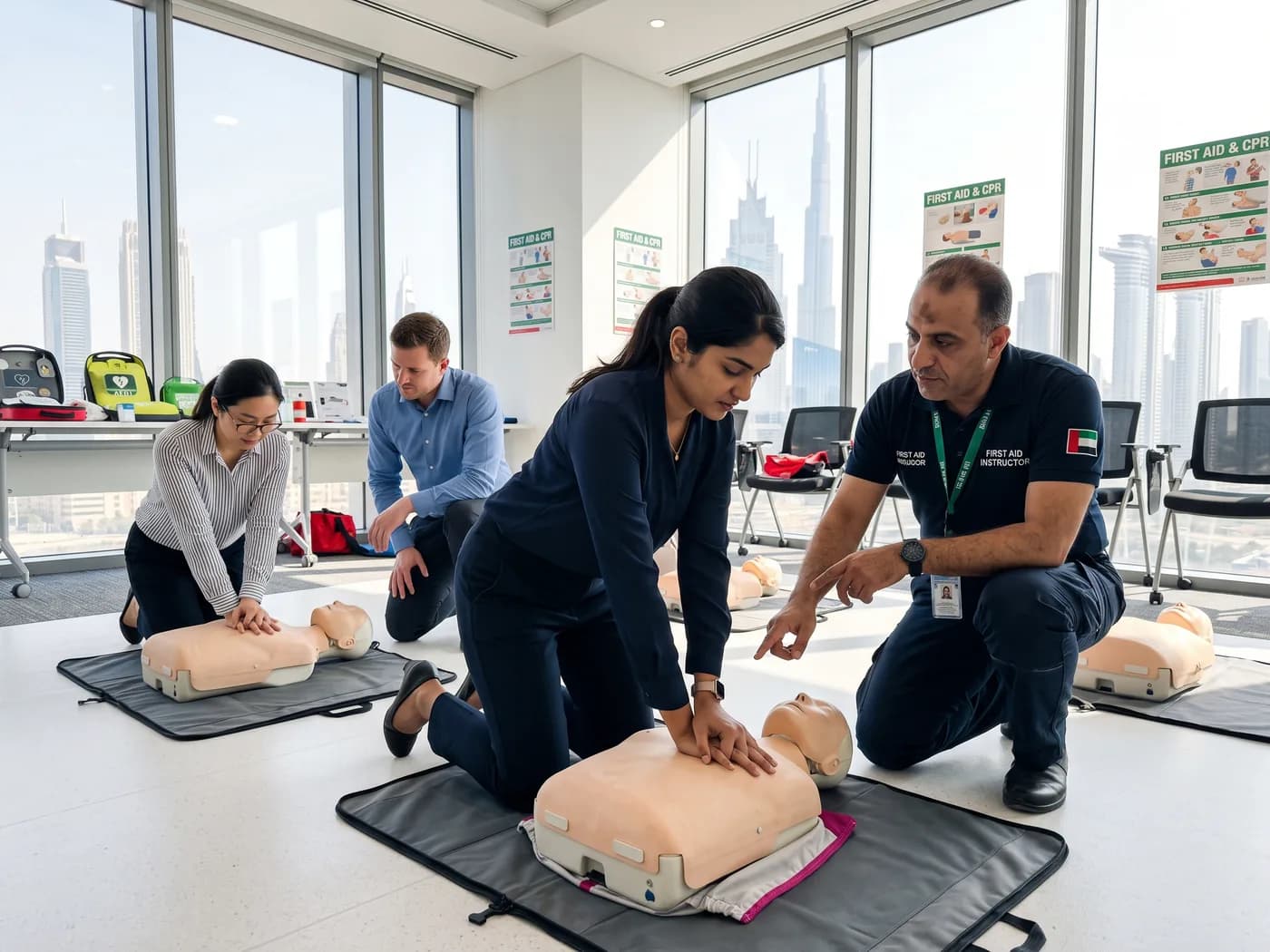 A workplace first aid course